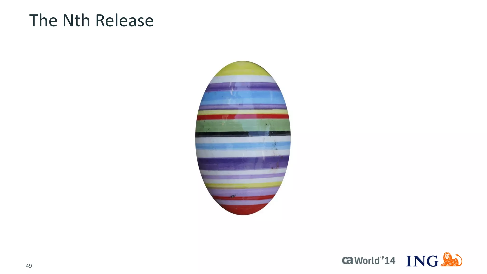 49 
© 2014 CA. ALL RIGHTS RESERVED. 
The Nth Release  