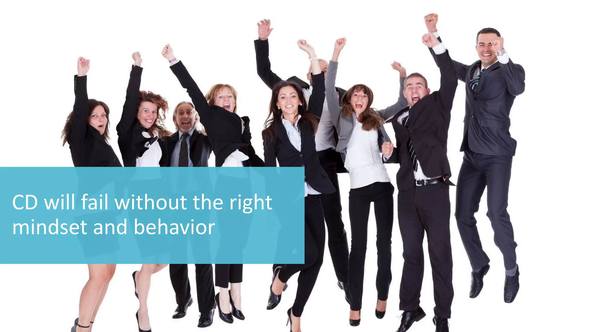 75 
© 2014 CA. ALL RIGHTS RESERVED. 
CD will fail without the right mindset and behavior  