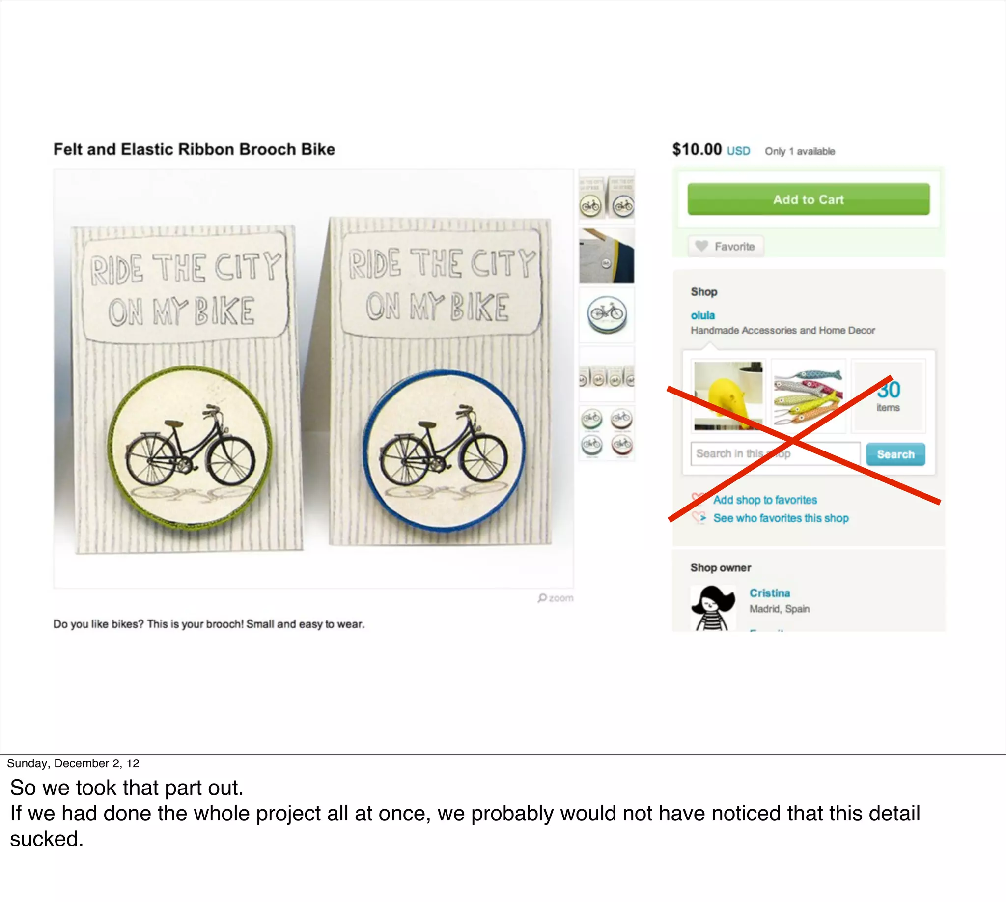 Sunday, December 2, 12

So we took that part out.
If we had done the whole project all at once, we probably would not have noticed that this detail
sucked.
 