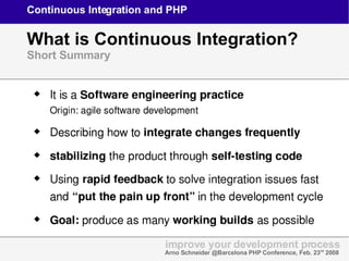 Continuous Integration and PHP | ODP