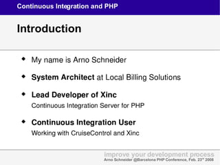 Continuous Integration and PHP