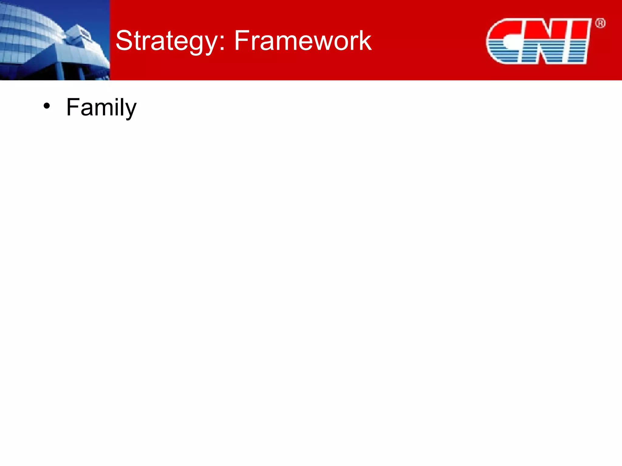 Strategy: Framework Family 
