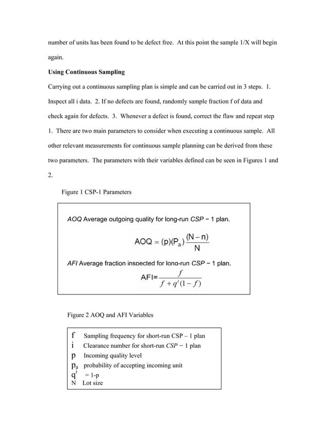Continuous Sampling Planning | PDF | Business Accounting & Finance ...