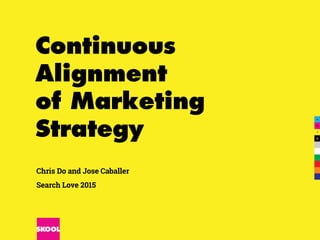 C
M
Y
K
Continuous
Alignment  
of Marketing
Strategy
Chris Do and Jose Caballer
Search Love 2015
 