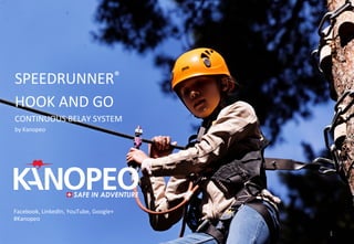 1
SAFEIN ADVENTURE
Facebook, LinkedIn, YouTube, Google+
#Kanopeo
SPEEDRUNNER®
HOOK AND GO
CONTINUOUS BELAY SYSTEM
by Kanopeo
 