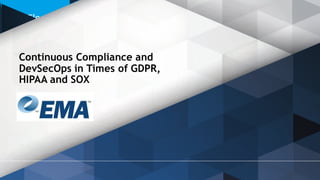 © Electric Cloud | electric-cloud.com
Continuous Compliance and
DevSecOps in Times of GDPR,
HIPAA and SOX
 
