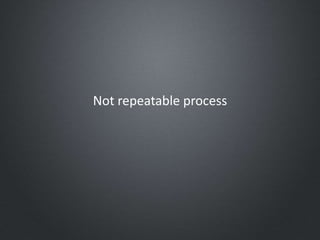 Not repeatable process
 