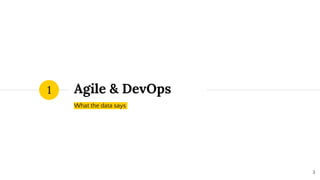 Agile & DevOps
What the data says
1
3
 