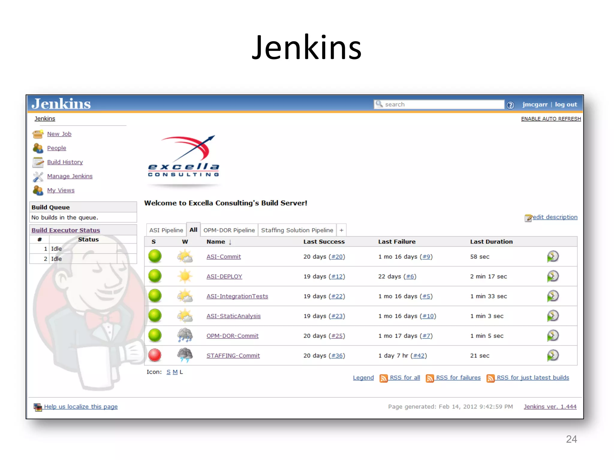 Jenkins	
  




              24
 