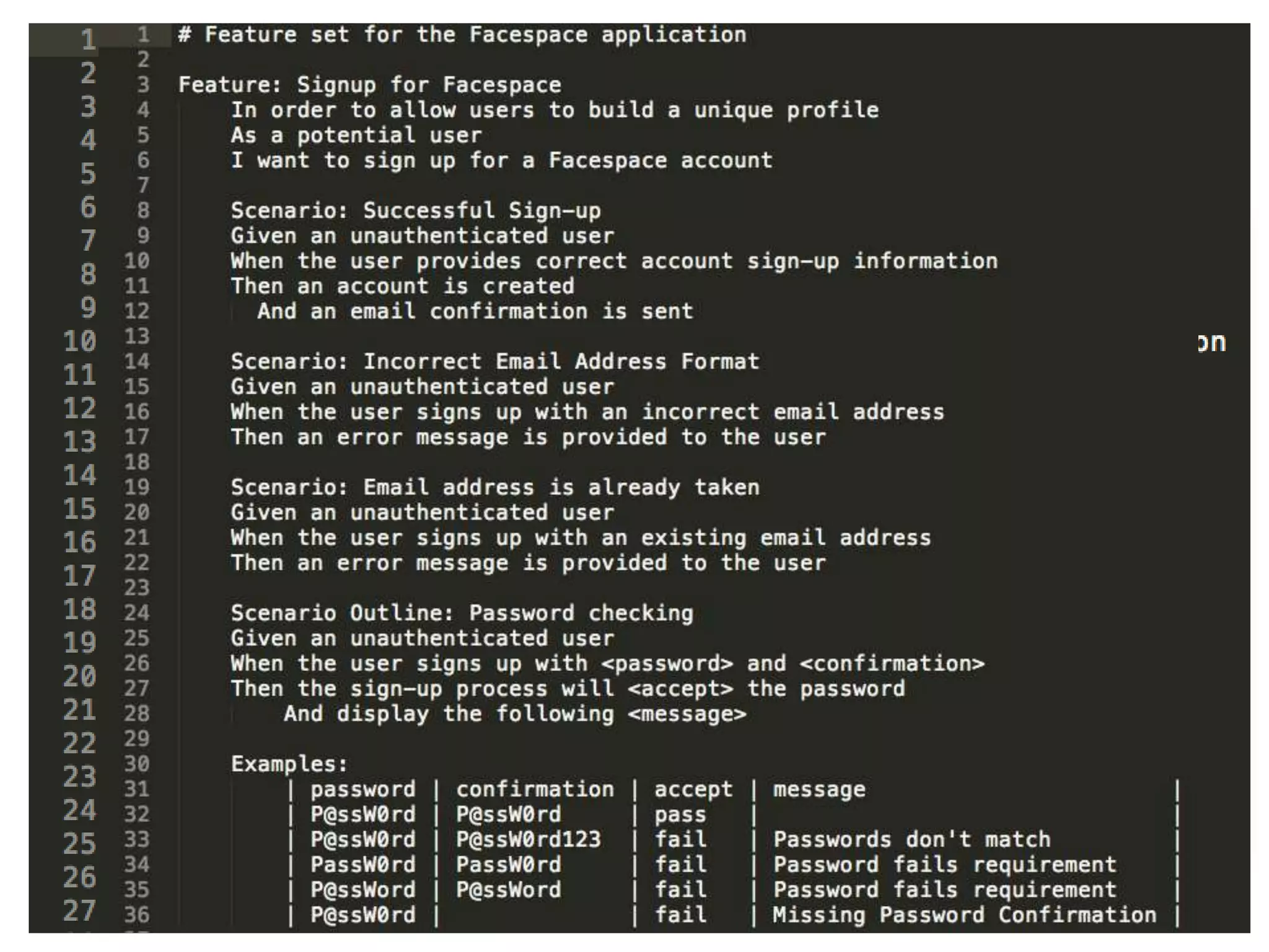 Specification by Example




                           34
 