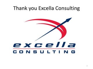 Thank you Excella Consulting




                               2
 
