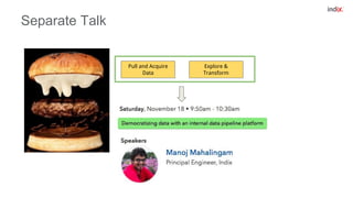 Separate Talk
Explore &
Transform
Pull and Acquire
Data
 