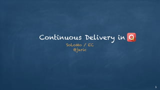 1
Continuous Delivery in
SoLoMo / EC
@jaric
 