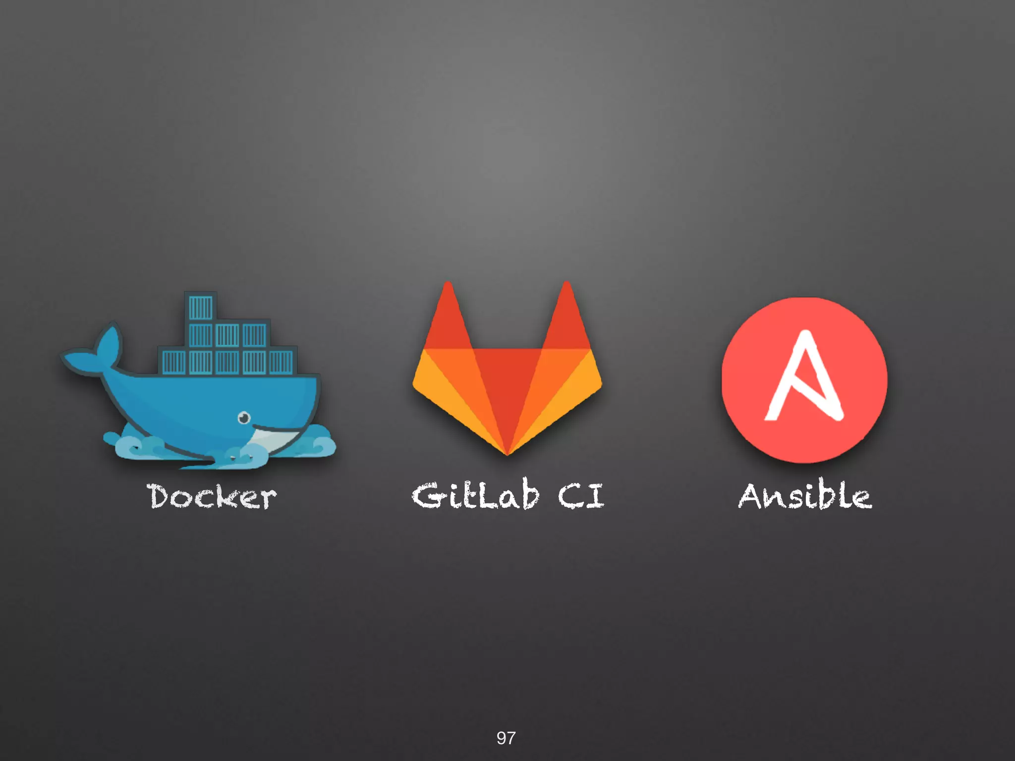 Docker
97
AnsibleGitLab CI
 