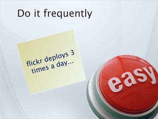 Do it frequently



              ys 3
           plo .
         de
  ﬂ ickr a day..
    tim es
 