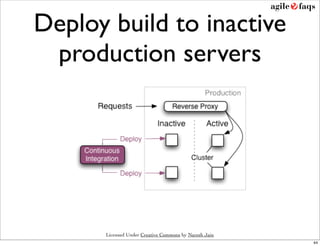 Deploy build to inactive
 production servers




      Licensed Under Creative Commons by Naresh Jain
                                                       44
 