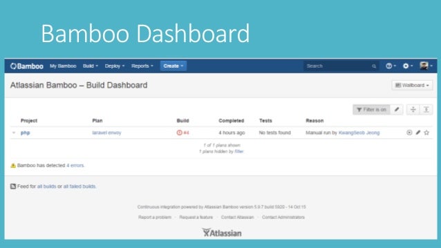 bamboo 로 PHP 프로젝트 지속적인 배포