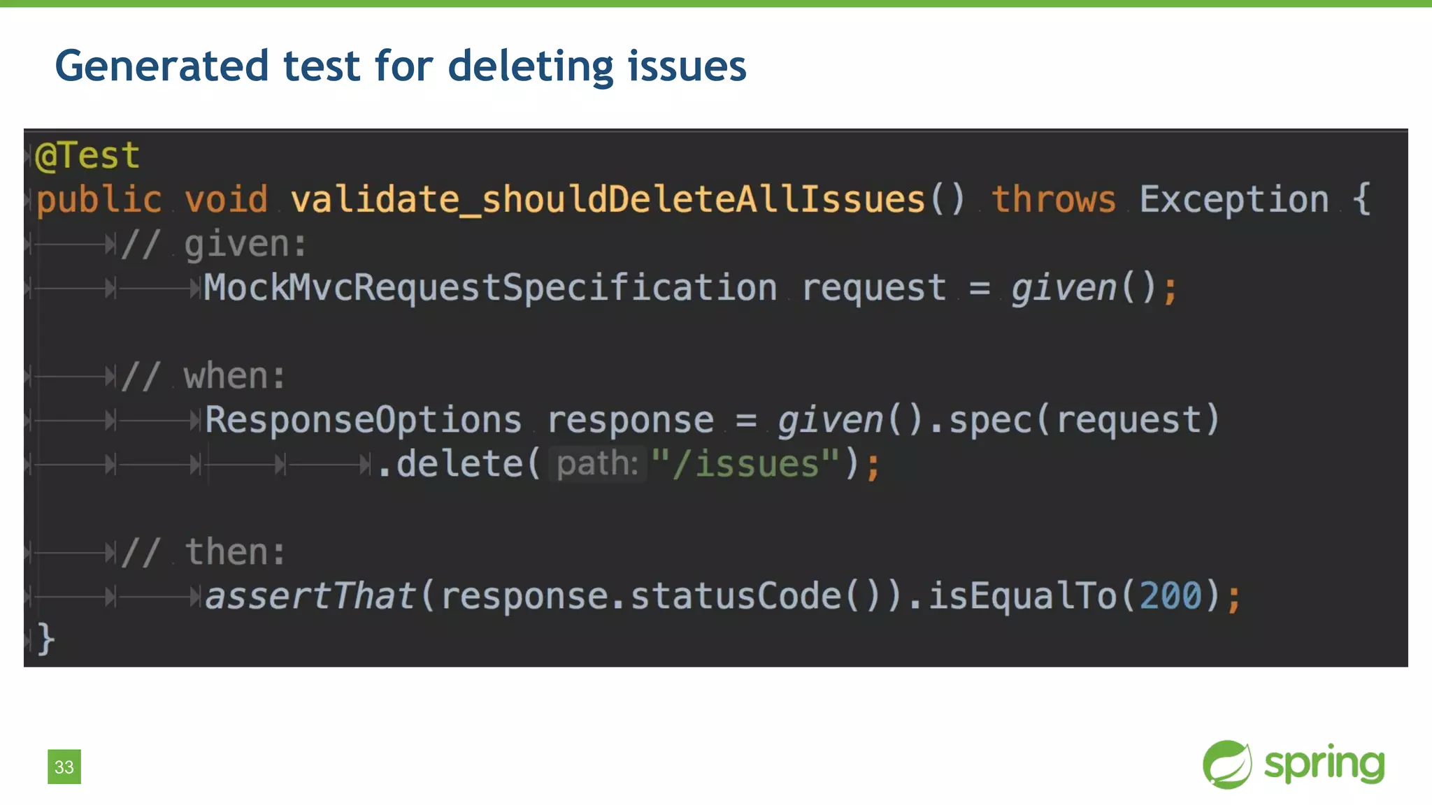 33
Generated test for deleting issues
 