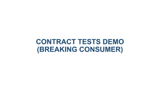 CONTRACT TESTS DEMO
(BREAKING CONSUMER)
 