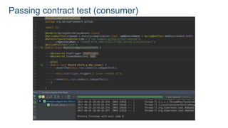 Passing contract test (consumer)
 