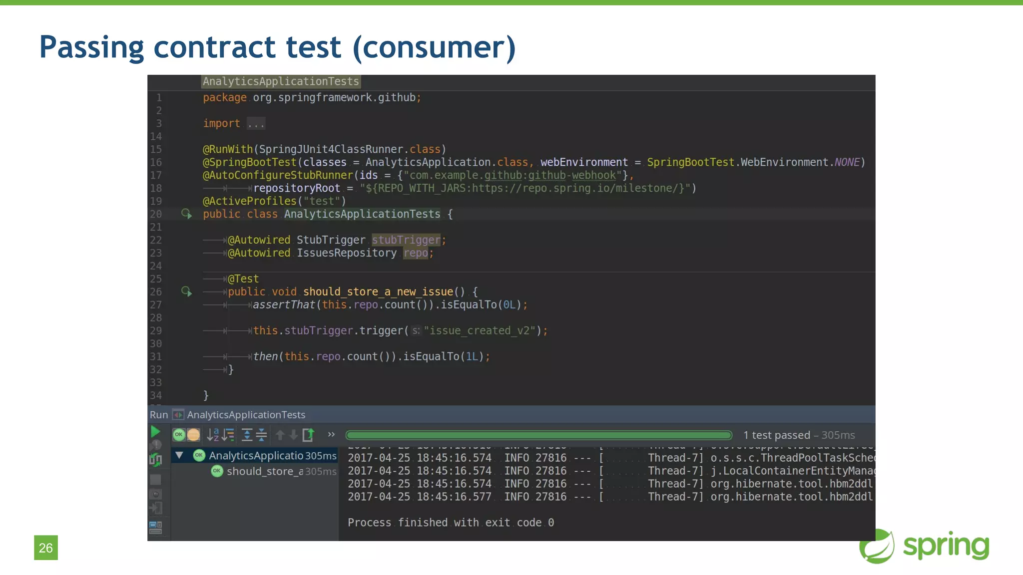 26
Passing contract test (consumer)
 