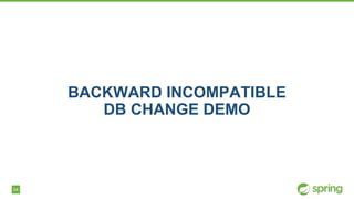 54
BACKWARD INCOMPATIBLE
DB CHANGE DEMO
 