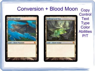 Conversion + Blood Moon Copy
Control
Text
Type
Color
Abilities
P/T
 