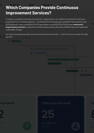 Group50® Consulting’s Continuous Improvement Services | PDF