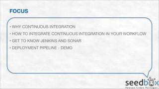 Continuous integration using Jenkins and Sonar | PDF
