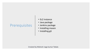 Continuous integration jenkins-installation in ec2 instace linux | PPT