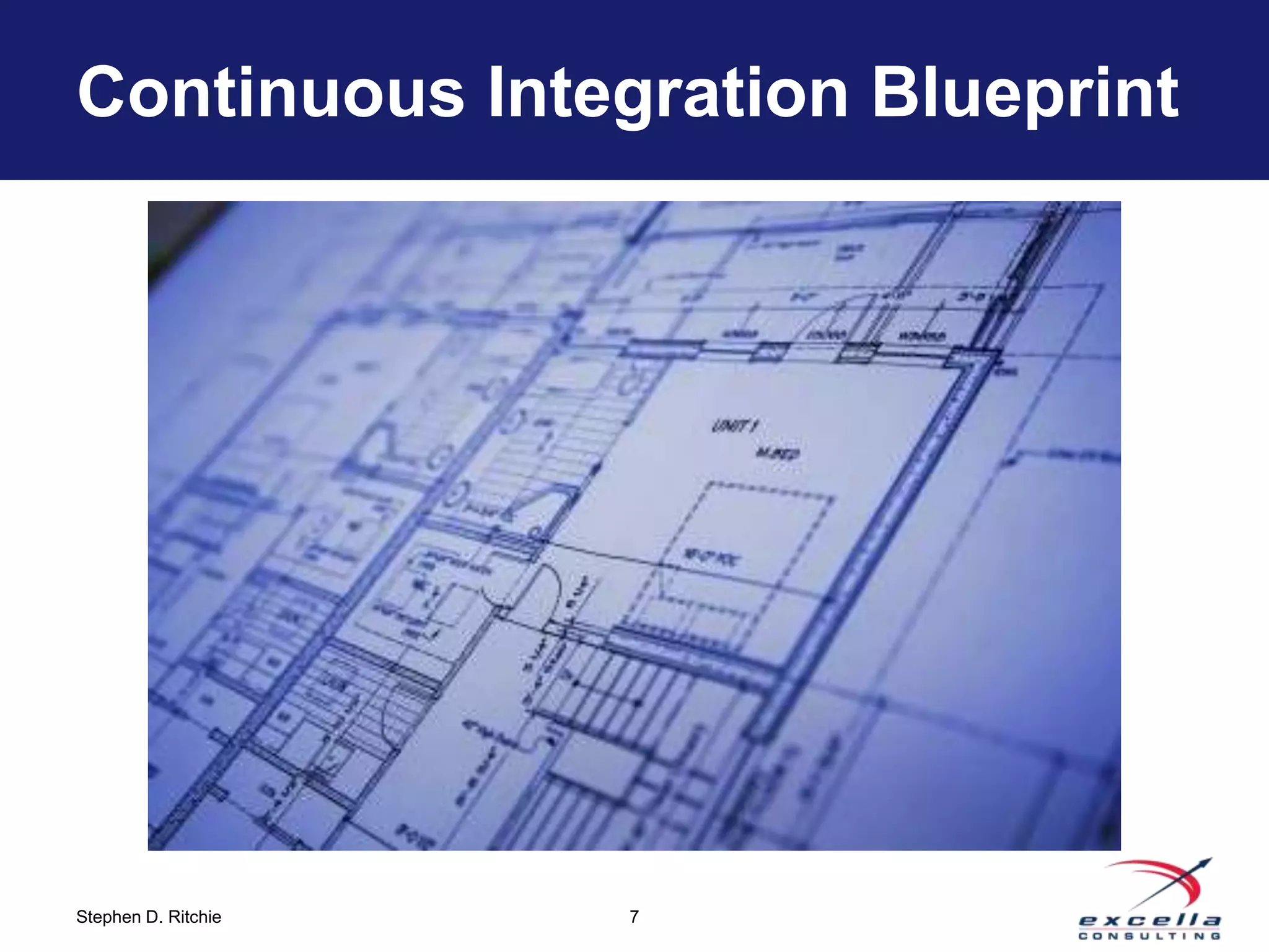 Continuous Integration Blueprint




Stephen D. Ritchie   7
 