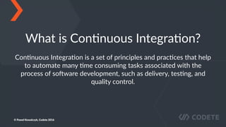 Paweł Kowalczyk (Codete) - Continuous integration for iOS | PDF | Web ...