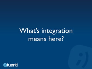 What’s integration
 means here?
 