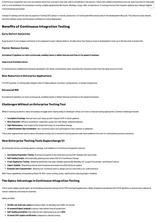 Continuous Integration Testing The Key to Reliable ERP and Enterprise ...