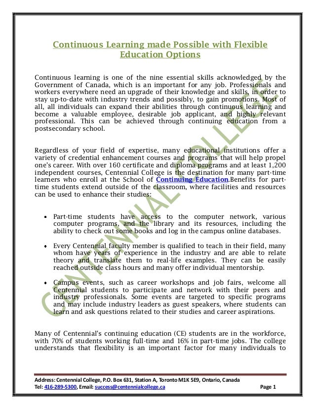 Continuous Learning Made Possible With Flexible Education Options