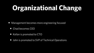 2011 Action Items
• Senior management at a tech company should be technology-
  focused

• Implement conﬁguration manageme...