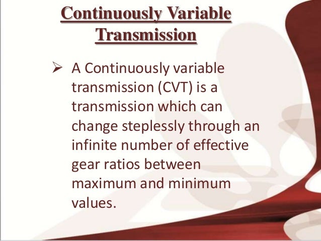 continuously variable automatic transmission continuously variable automatic transmission