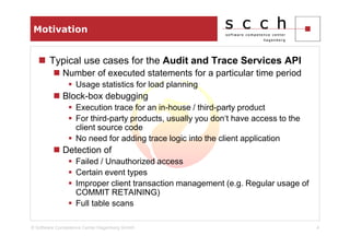 Continuous Database Monitoring with the Trace API | PDF