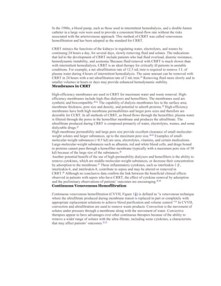 Continuous renal replacement therapy in the adult intensive care unit ...