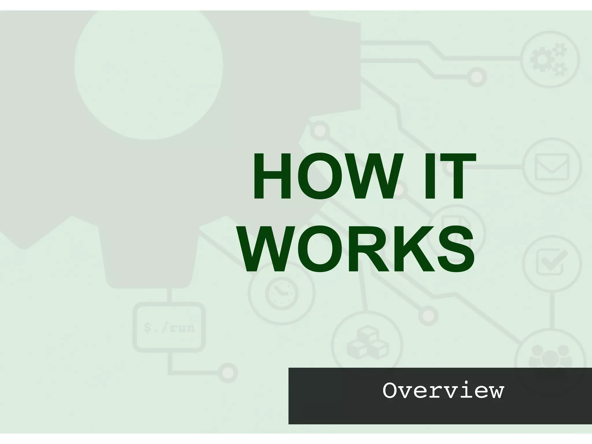 19Overview
• Test Environment
• Test Data Management
• Automatic Deployment
• Multiple environment conﬁguration proﬁles
•Virtualization (production-like)
•Dynamic Infra-structure
•Test Automation
• Orchestration
*Continuos
Testing
 