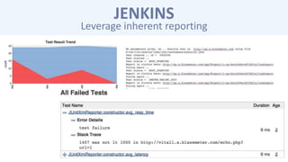 JENKINS
Leverage inherent reporting
 