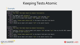 KeepingTests Atomic
| Example:
 