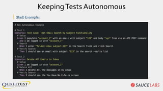KeepingTests Autonomous
| (Bad) Example:
 