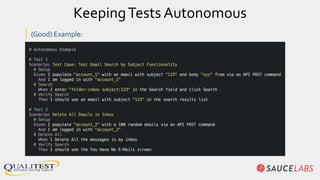 KeepingTests Autonomous
| (Good) Example:
 