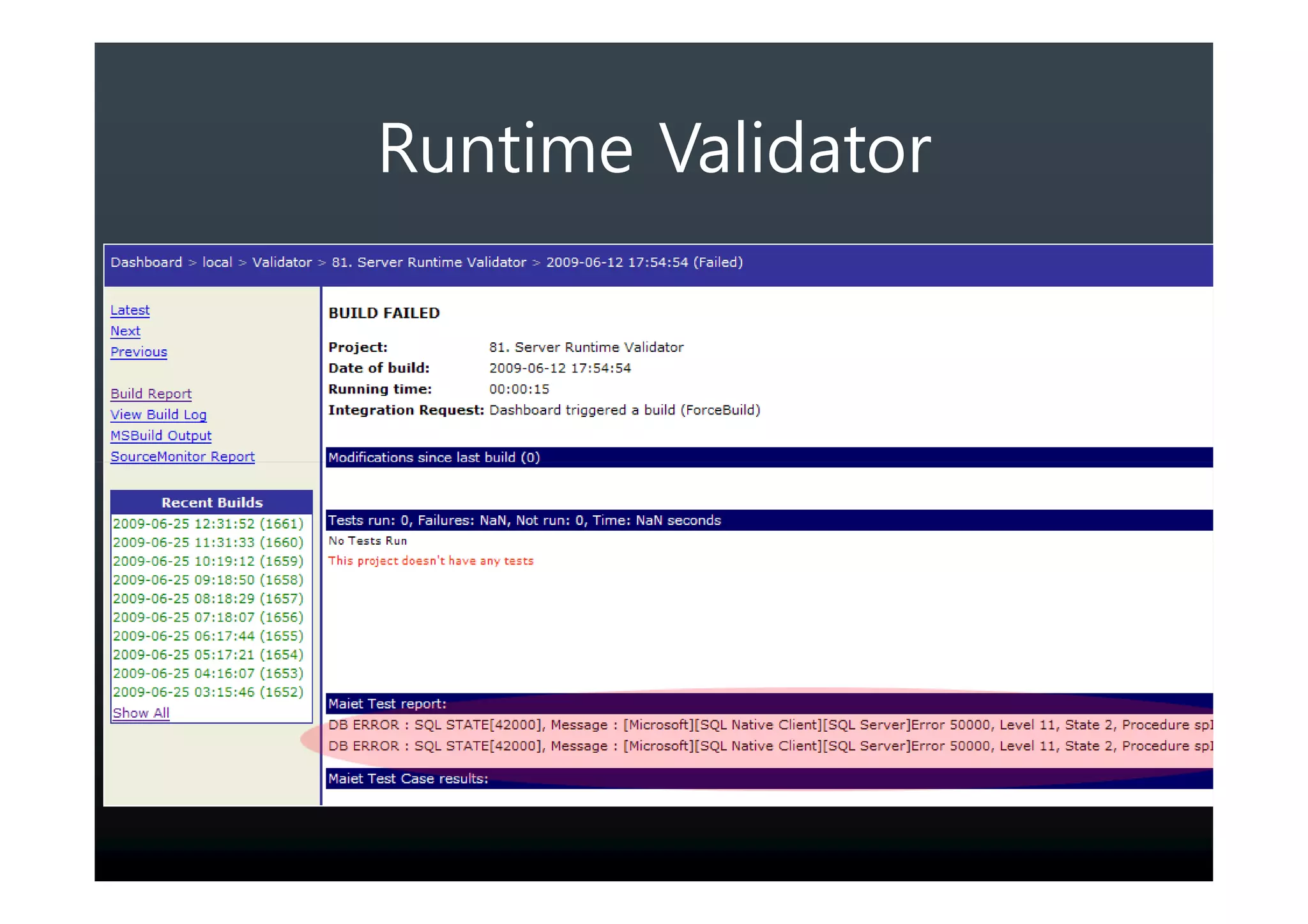 Runtime Validator
 
