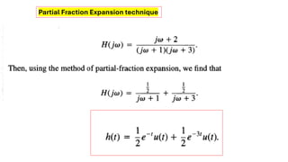 Partial Fraction Expansion technique
 
