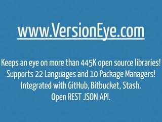 Continuous Updating with VersionEye at code.talks 2014