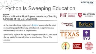 Python Is Sweeping Education
11
 
