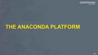 THE ANACONDA PLATFORM
80
 