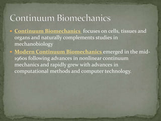 Continuum Biomechanics of Soft Tissue | PPT